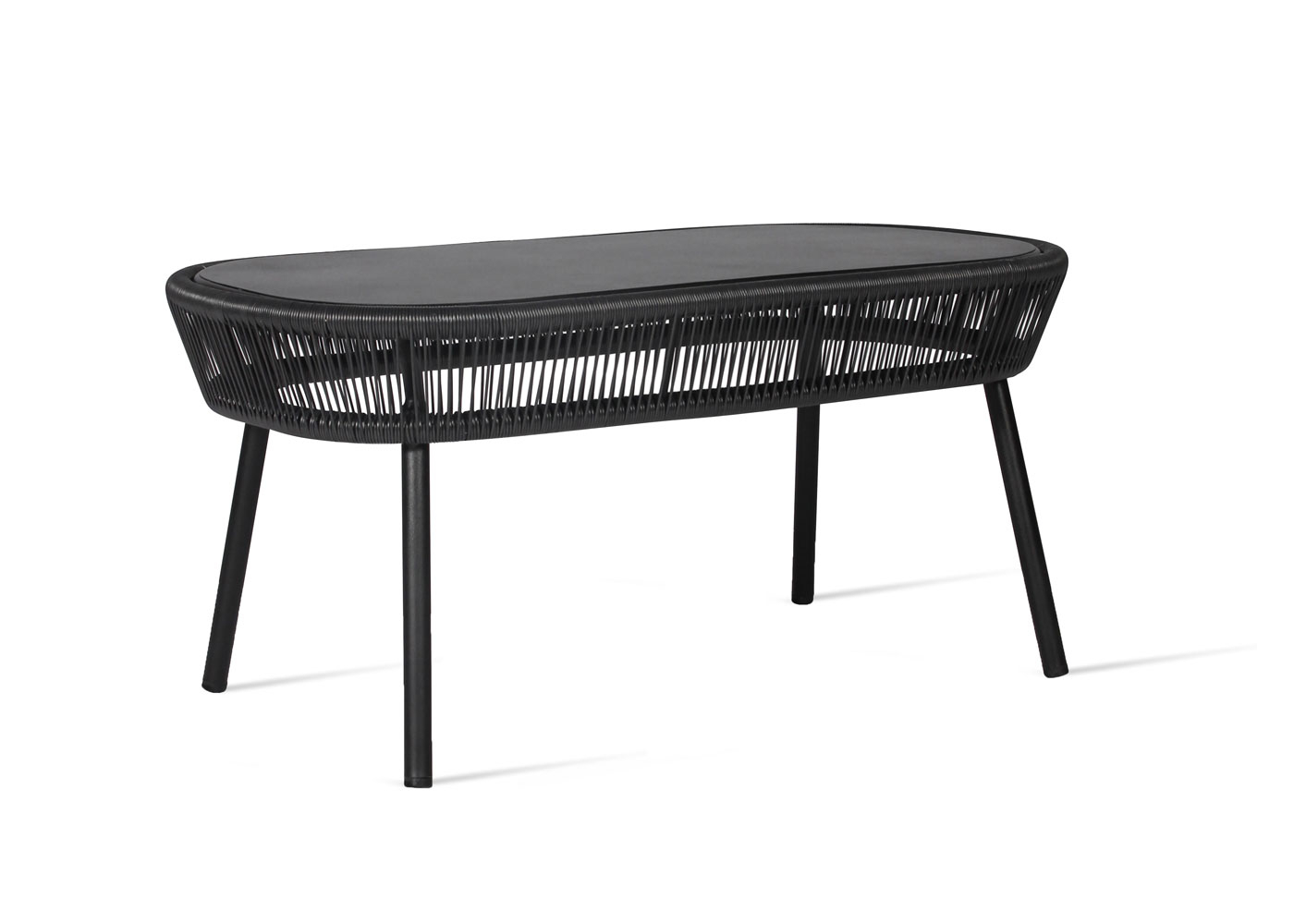 Vincent Sheppard Loop Outdoor Coffee Table Black Rope