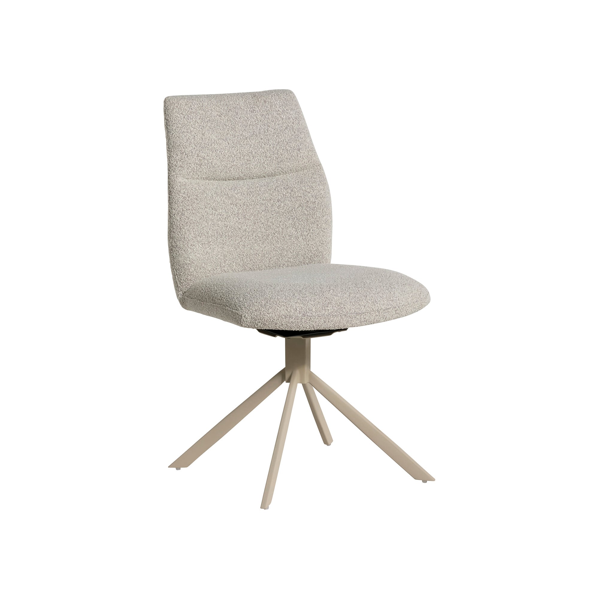 Altadena Extension Table+6 x Altadena Swivel Armchair, Neutral Ceramic | Barker & Stonehouse 5