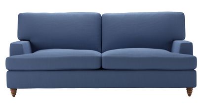 Isla 3 Seat Sofabed in Oxford Blue Brushed Linen Cotton - sofa.com