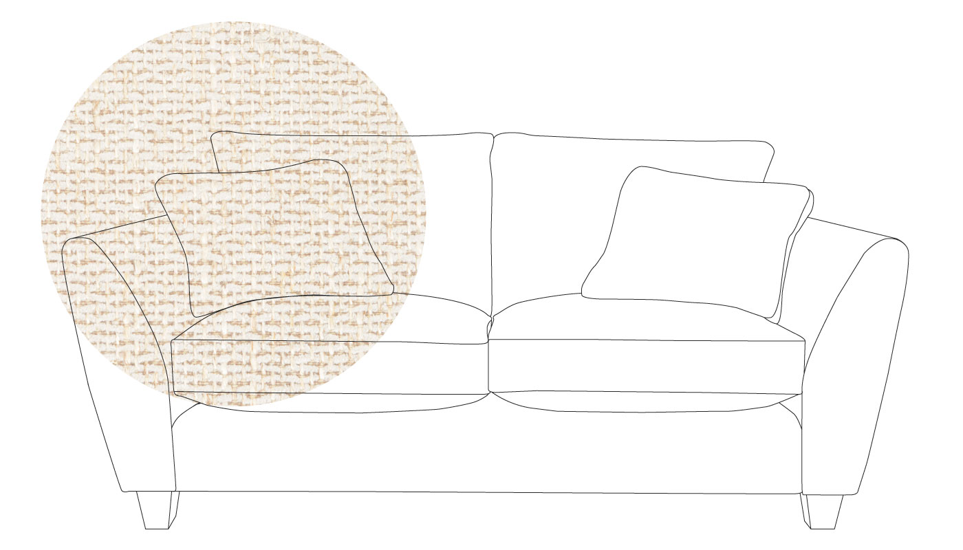 Heal's Torino 3 Seater Sofa Texture Limestone Natural Ash