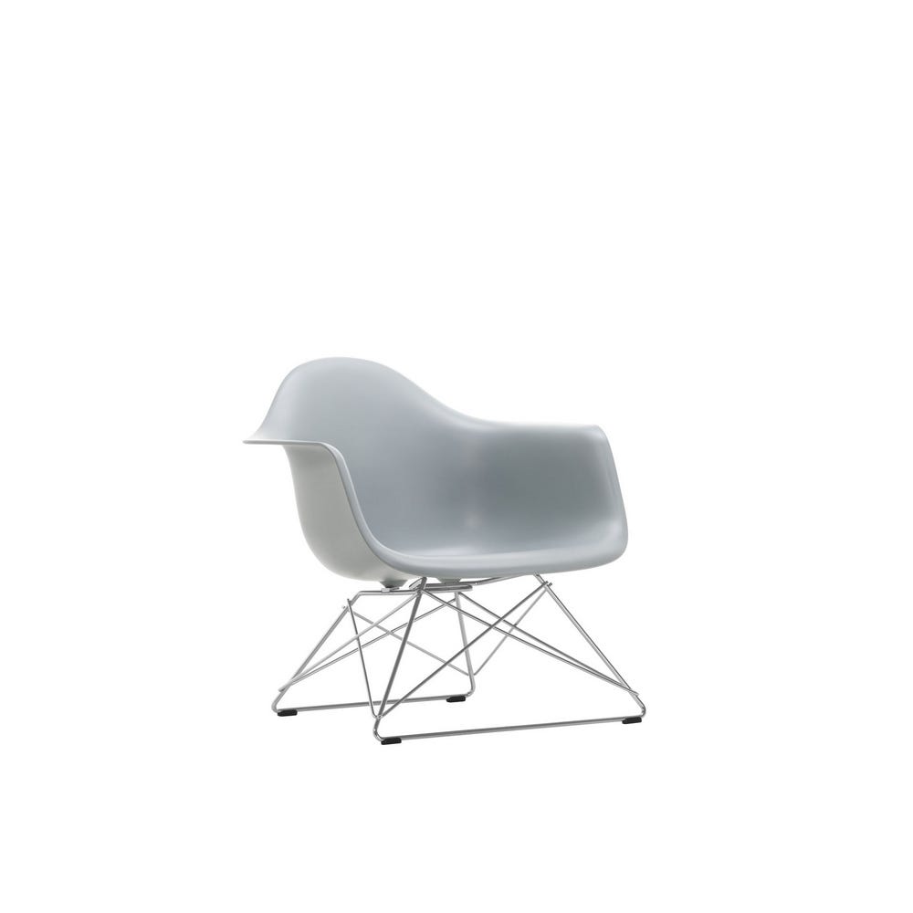 Vitra Eames LAR Chair Light Grey Chrome Wire Base With Cross Struts