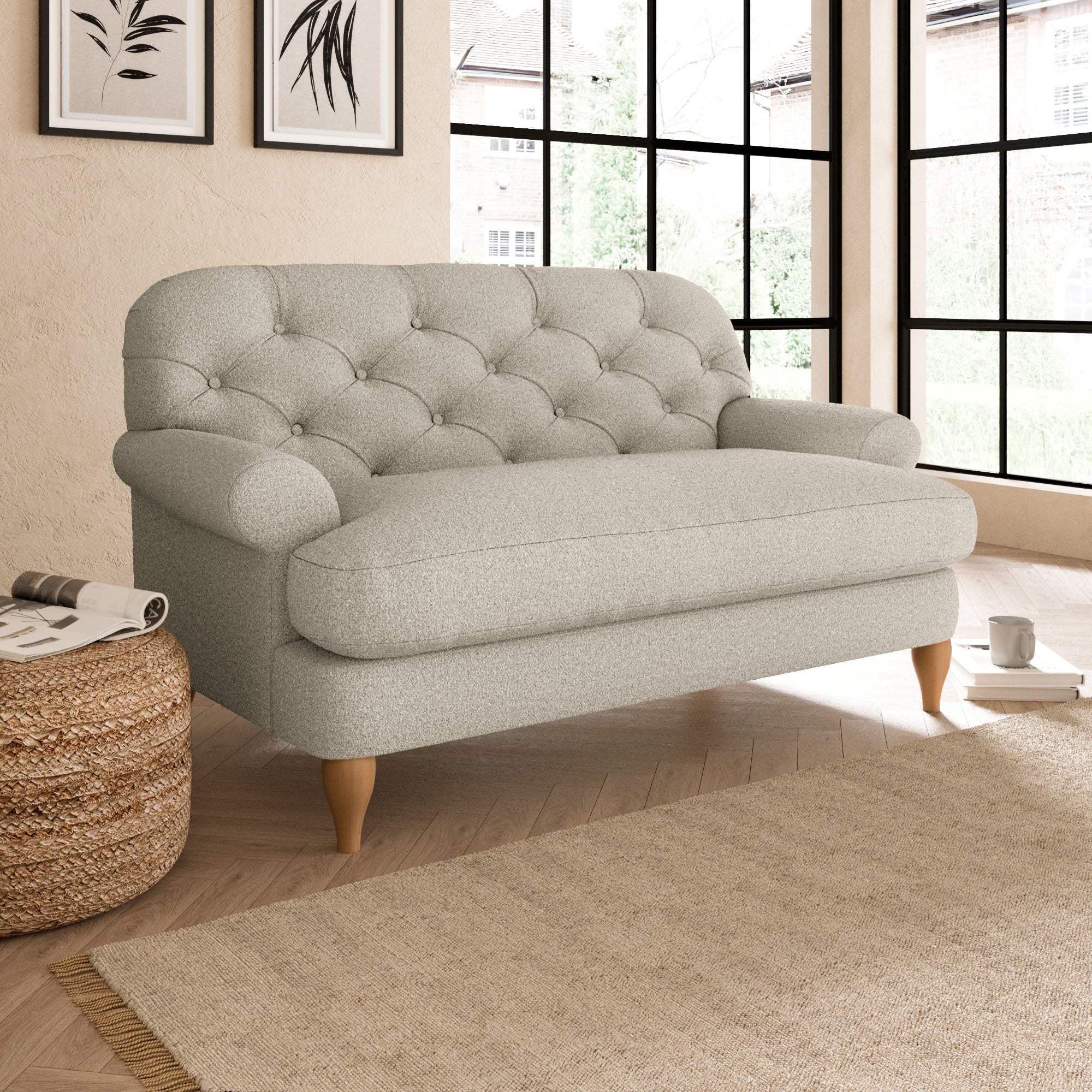 Canterbury Cosy Marl Snuggle Chair Grey