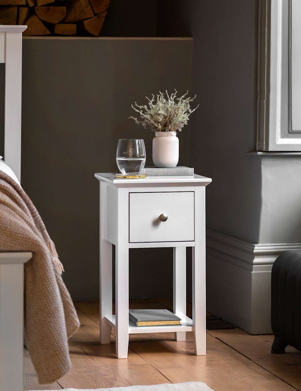 Gallery Direct Set of 2 Hastings White Bedside Tables Soft White