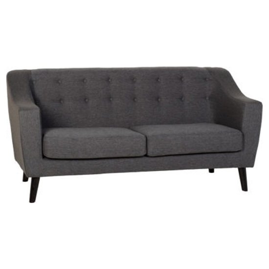 Ashley Fabric 3 Seater Sofa In Dark Grey