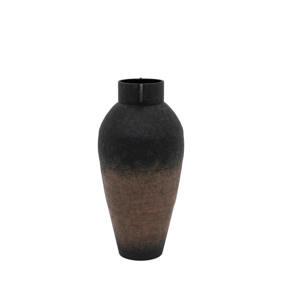 Cedar & Sage Teide Textured Metal Urn Vase 5