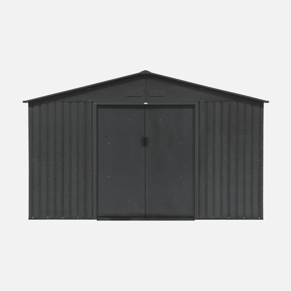 sweeek (11 X 10ft) 10.85m² Metal Garden Shed in Dark Grey 2