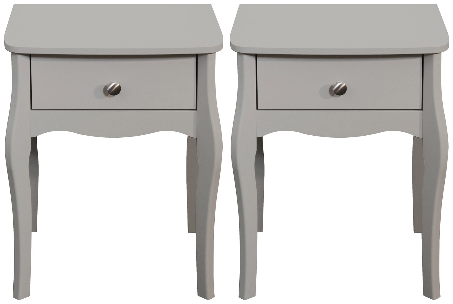 Amelie 2 Bedside Tables - Grey