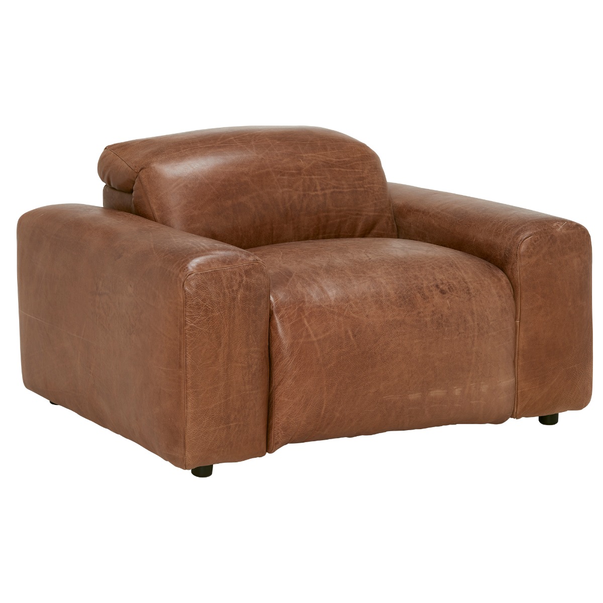 Timothy Oulton Pudgie Motion 1 Seater Sofa, Burnished Nutmeg
