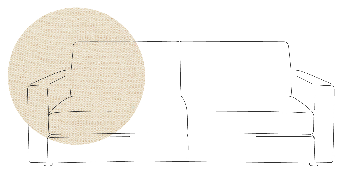Heal's Nimbus 4 Seater Sofa Linen Hessian Black Feet