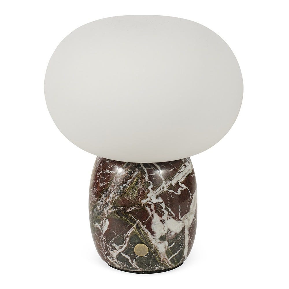 Heal's Pebble LED Portable Table Lamp Burgundy Marble 2