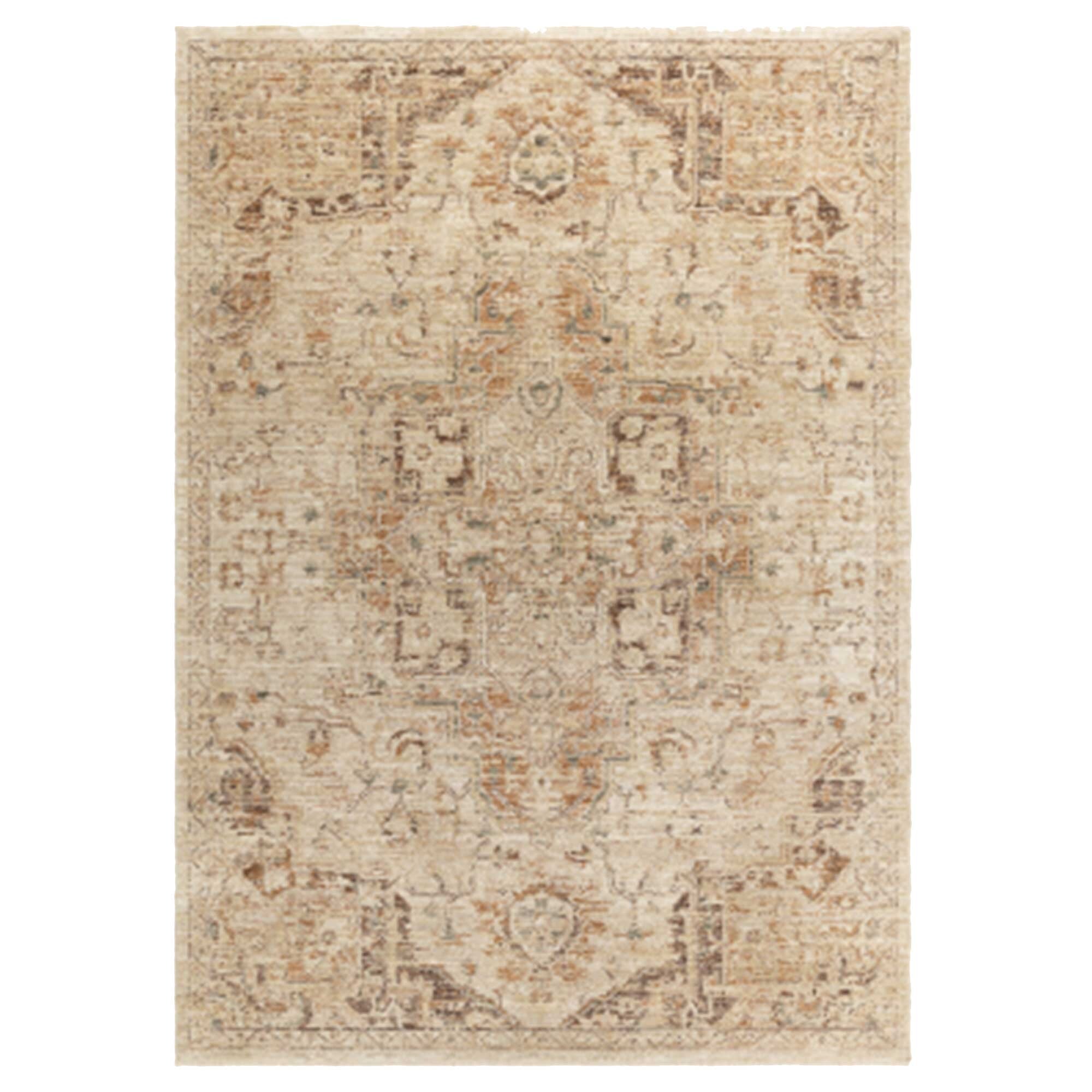 Elaris Abstract Rust 160x240cm Rug, Square, Orange Polyester | Barker & Stonehouse