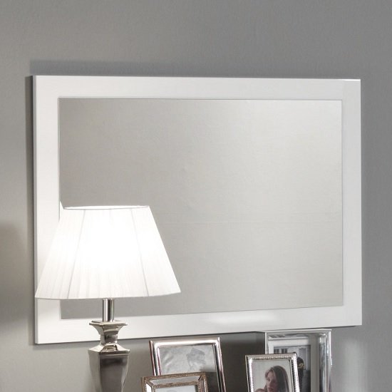 Gianna Wall Mirror Rectangular In White Gloss