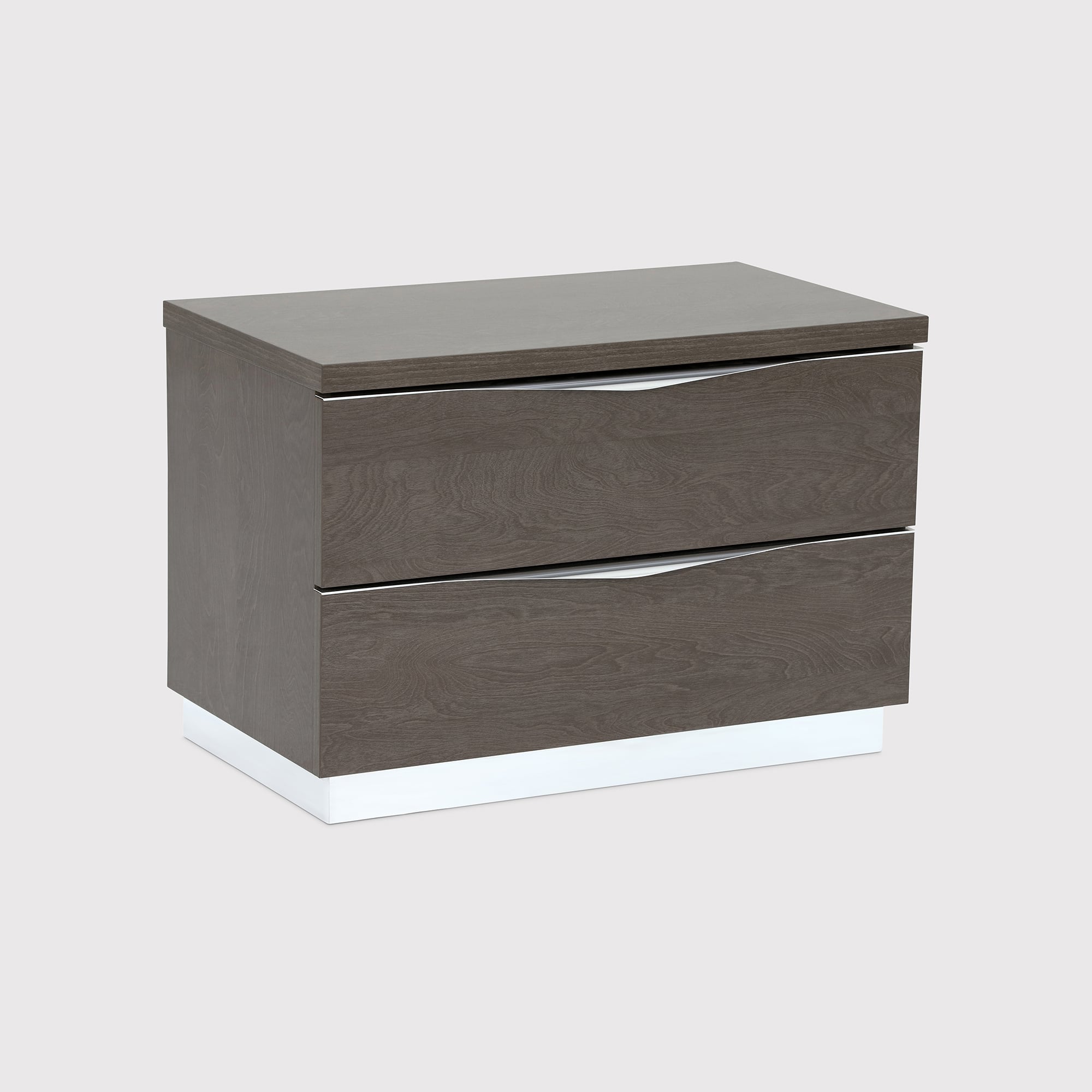 Lutyen Large Bedside Table, Grey Wood | Barker & Stonehouse