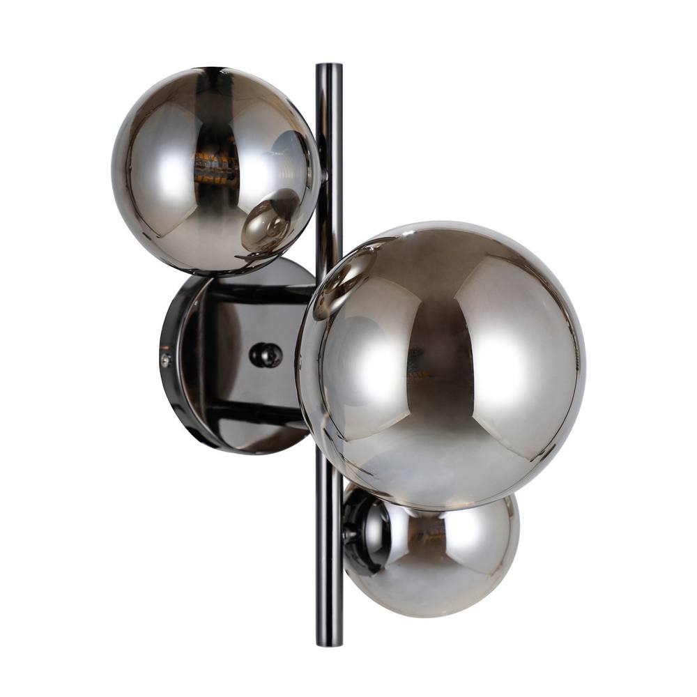 Netlighting Canello Modern 3 Light Wall Lamp G9 in Black