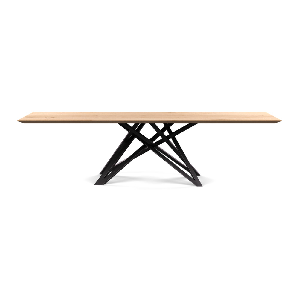 Heal's Vienna Dining Table 280x100cm Blonde Oiled Oak Chamfered Edge Filled