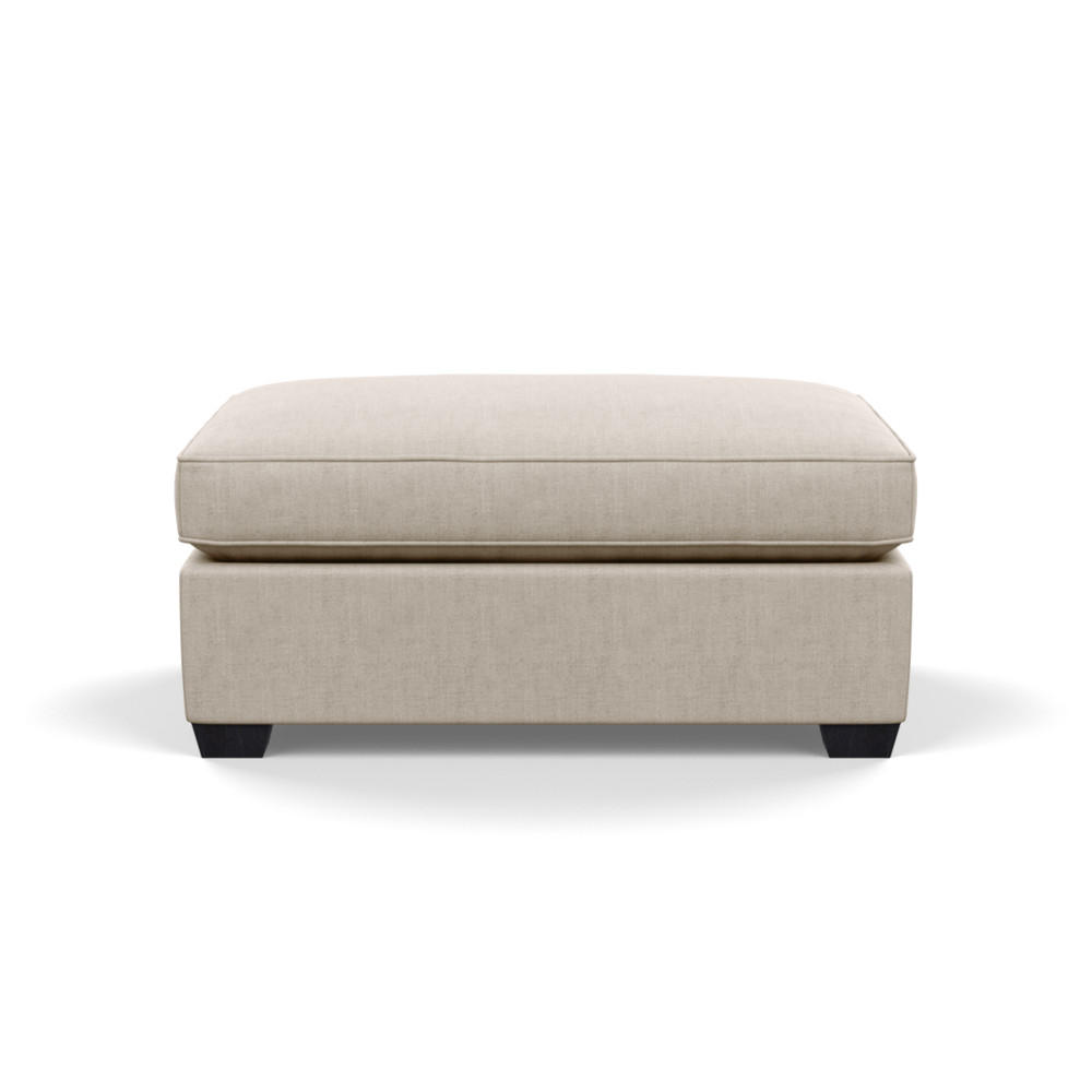 Heal's Torino Footstool Broad Weave Putty Black Feet