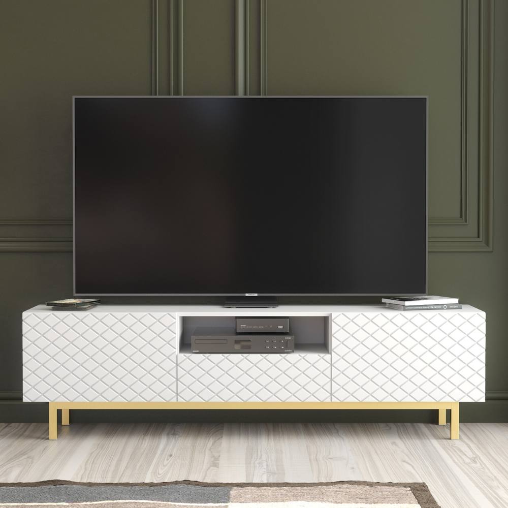 Creative Furniture Diamond Luxe TV Unit 180cm - White