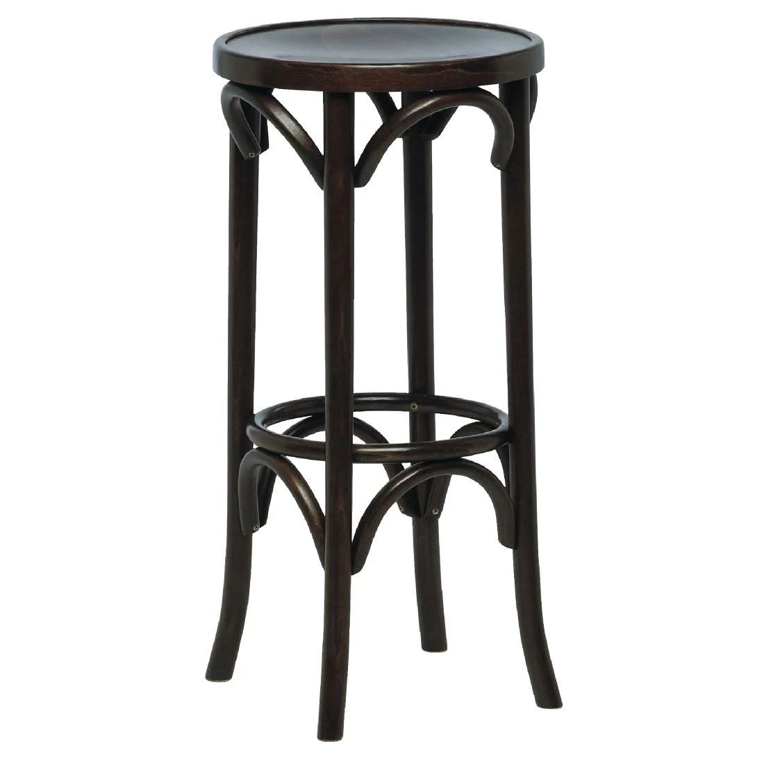 netfurniture Set Of 2 Harvey Beech Walnut High Stool in Black
