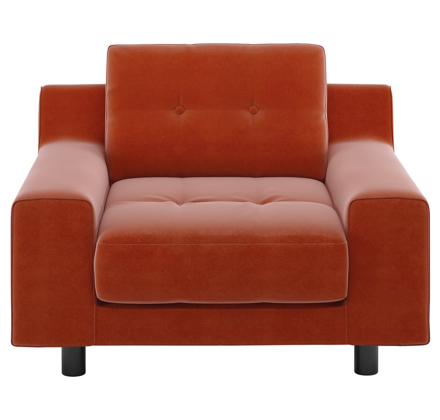Habitat Hendricks Orange Velvet Armchair