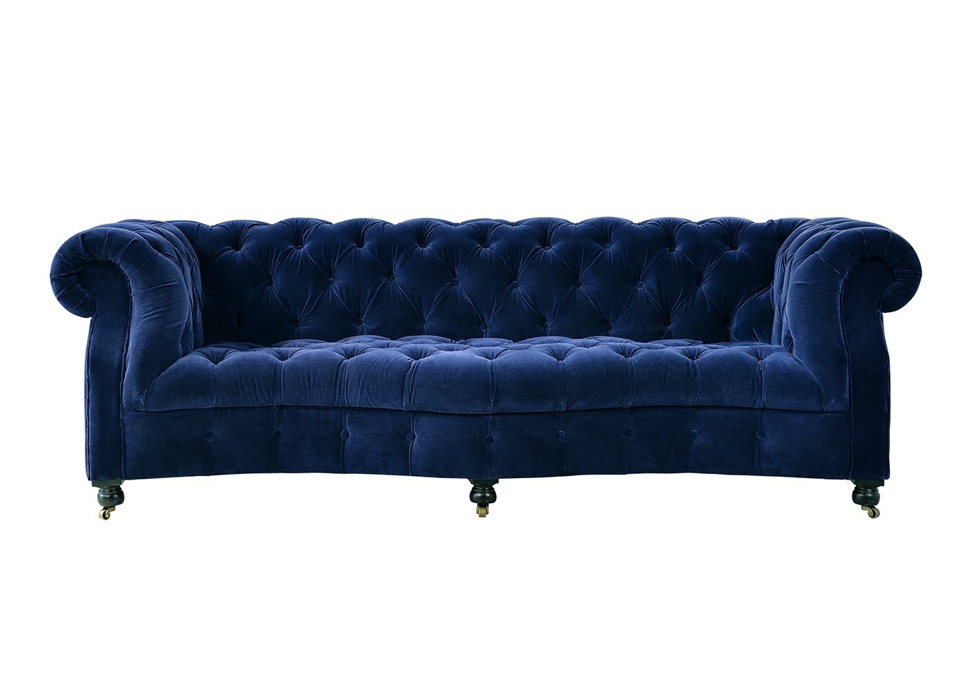 Timothy Oulton Serpentine 3 Seater Sofa Revival Velvet Navy