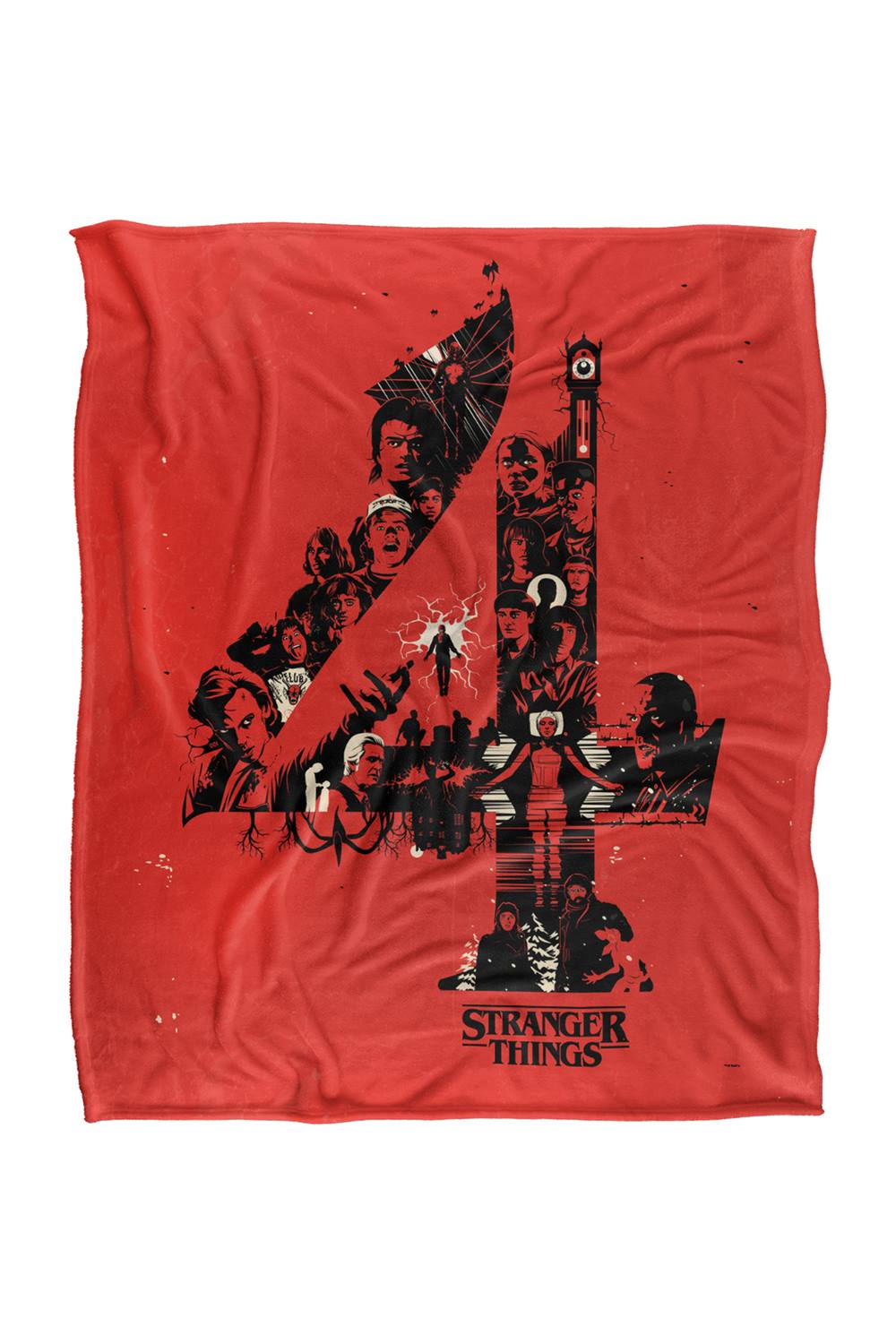 Stranger Things Chapter 4 Poster Super Soft Throw Blanket 152 X 127 Cm