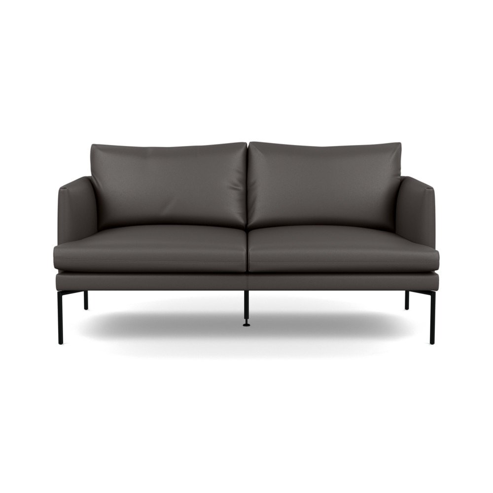 Heal's Matera 2 Seater Sofa Leather Hide Grey 7177