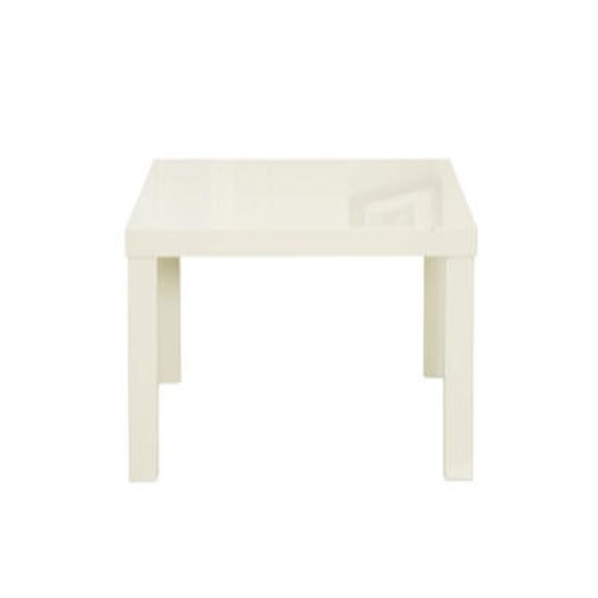 Puro End Table In Cream High Gloss