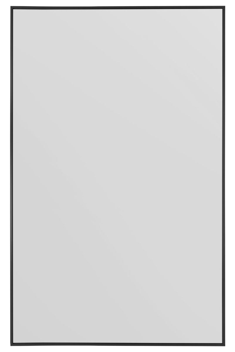 MirrorOutlet Black Aluminium Edged Wall Leaner Mirror 68" X 43" (174 X 110CM)