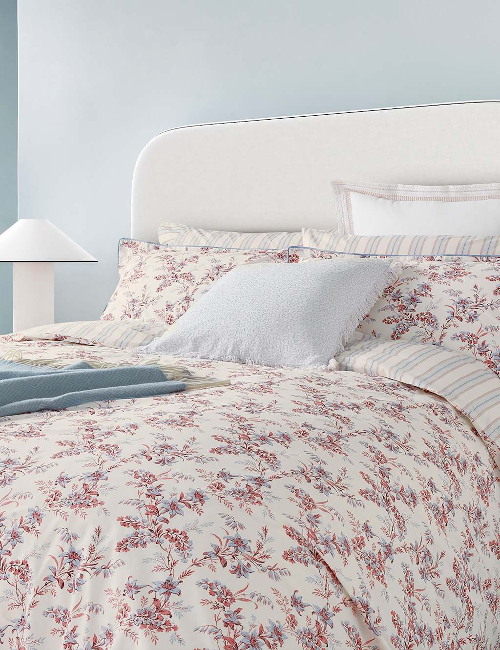 Bedeck of Belfast Pure Cotton Rosanna Bedding Set Pink Mix