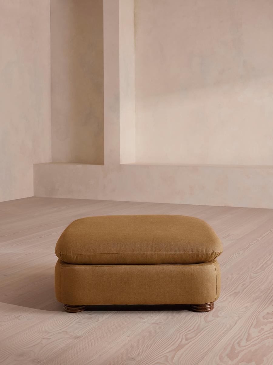 Rava Ottoman, Linen, Ochre