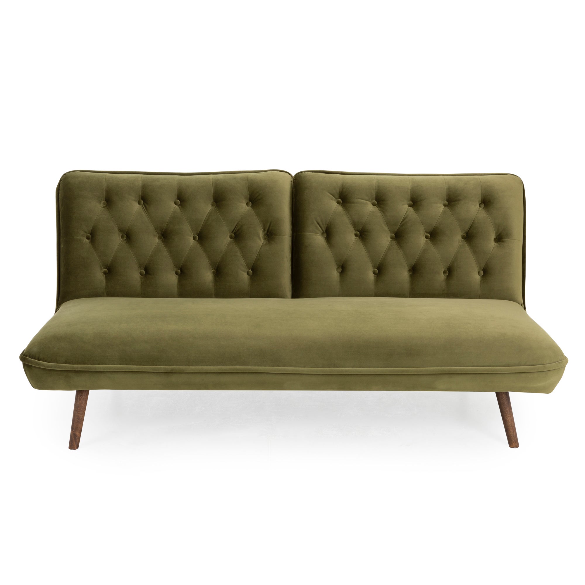 Elodie Velvet Sofa Bed Green