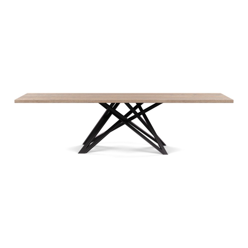 Heal's Vienna Dining Table 280x100cm Grey Oiled Oak Straight Edge Filled
