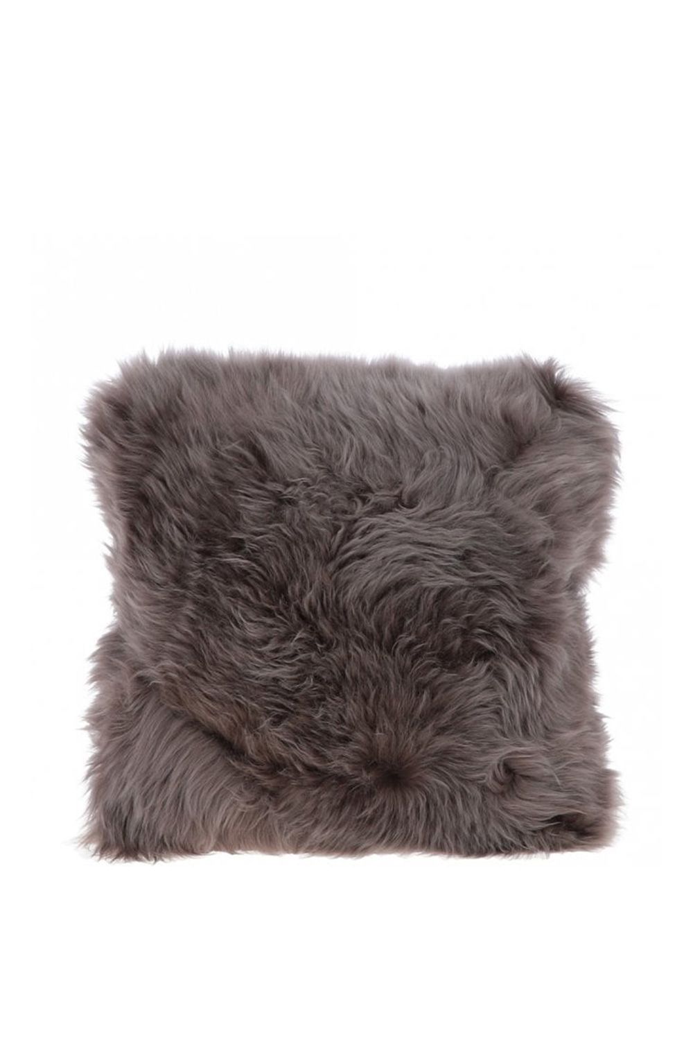 Fenland England Real Sheepskin Fluffy Cushion in Brown