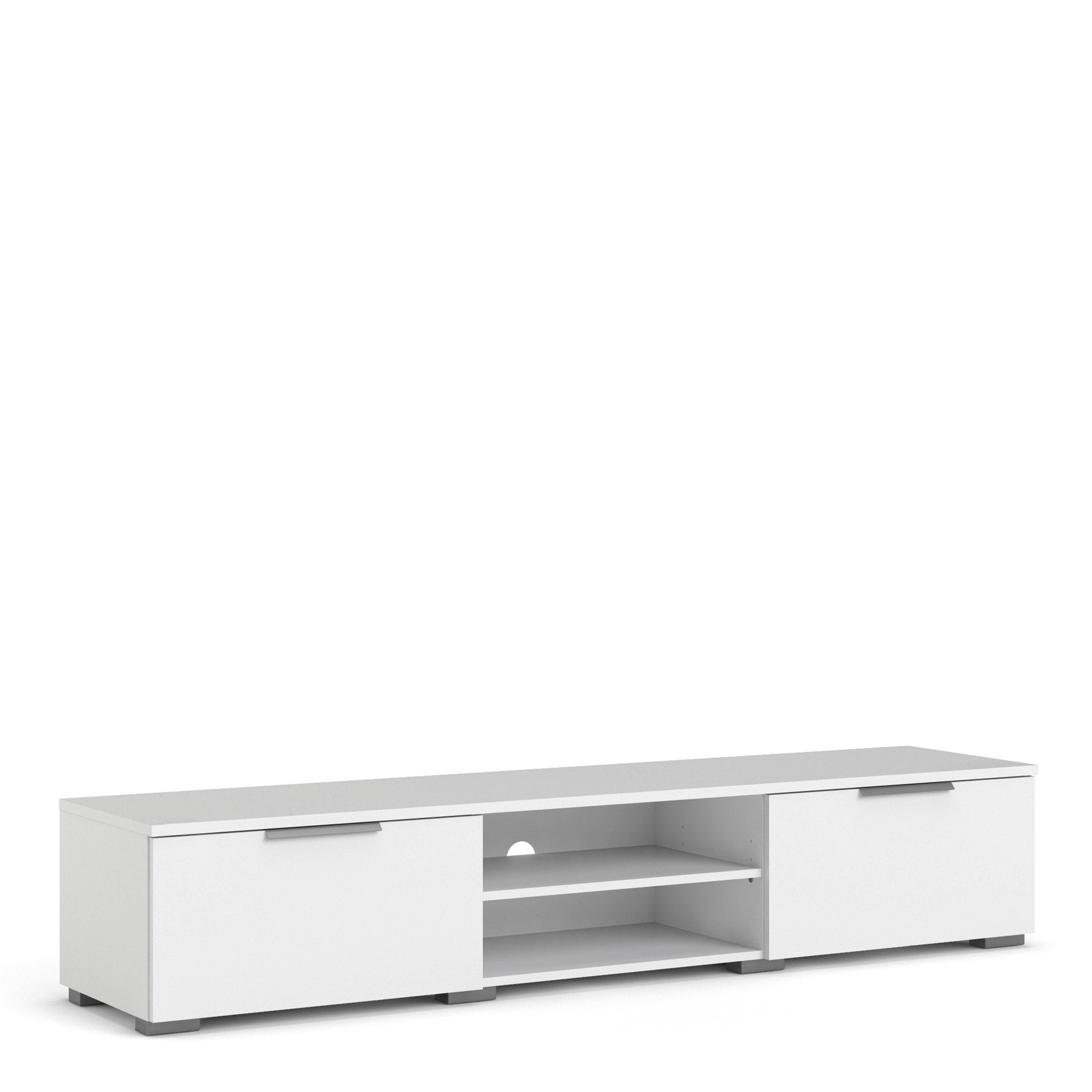 Furniture To Go Match TV Unit 2 Drawers 2 Shelf in White