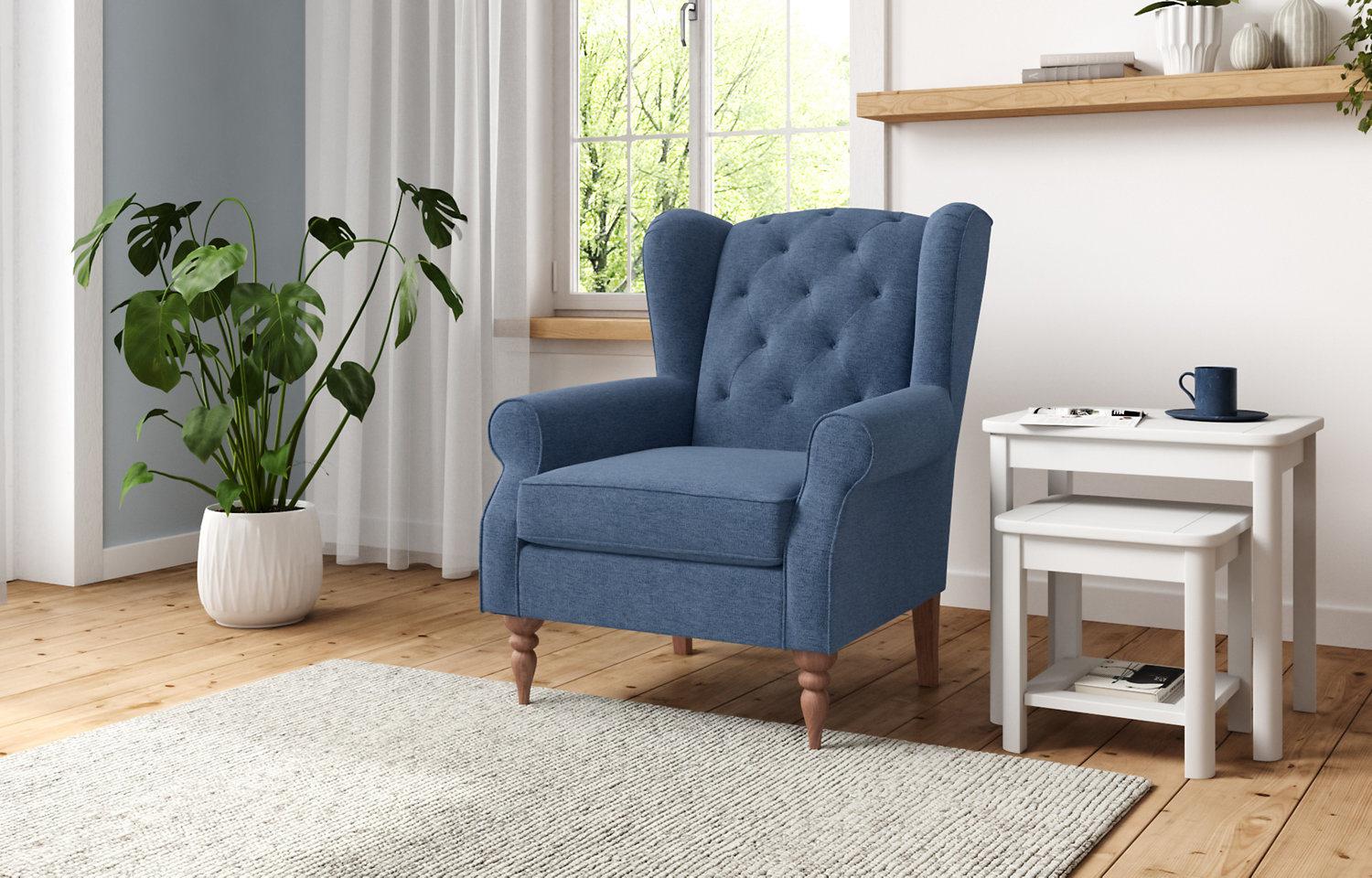 M&S Highland Button Small Armchair