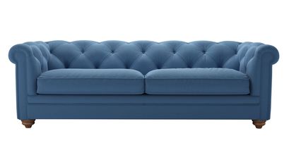 Patrick 3 Seat Sofabed in Heather Blue Smart Cotton - sofa.com