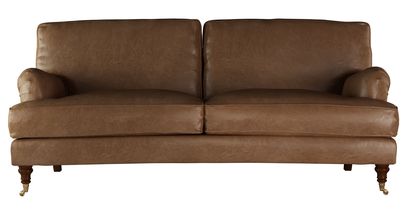 Bluebell 3 Seat Sofa Bed in Tan Vintage Leather - sofa.com