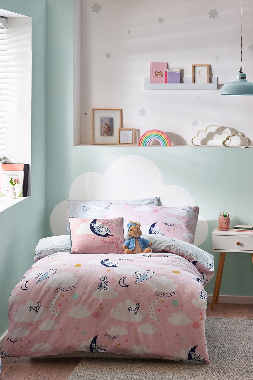 Peter Rabbit ™ Sleepy Head Reversible Duvet Cover Set in Pink
