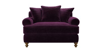 Teddy Loveseat Sofabed in Plum Smart Velvet - sofa.com