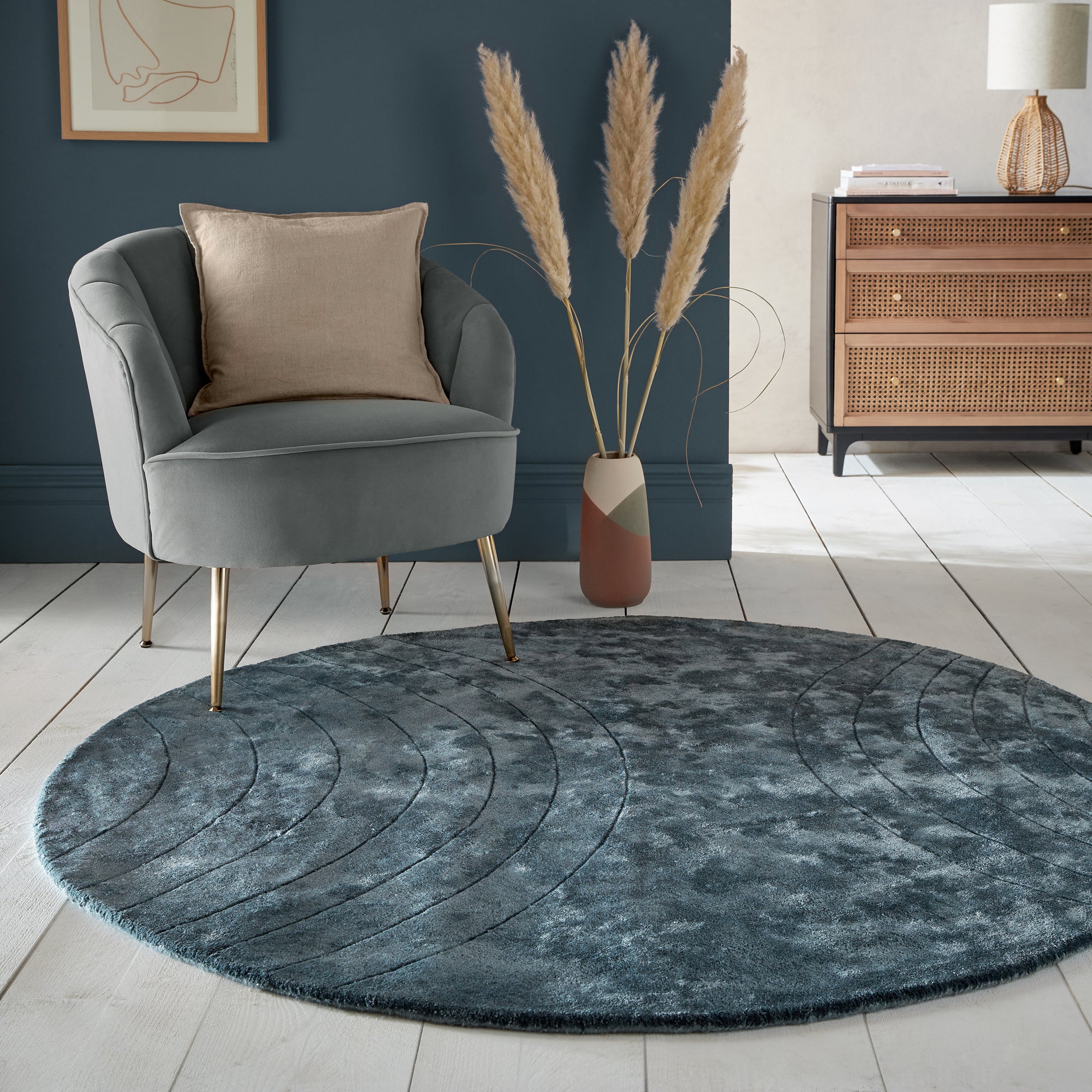 Bergen Dia. 160cm Circle Rug Grey