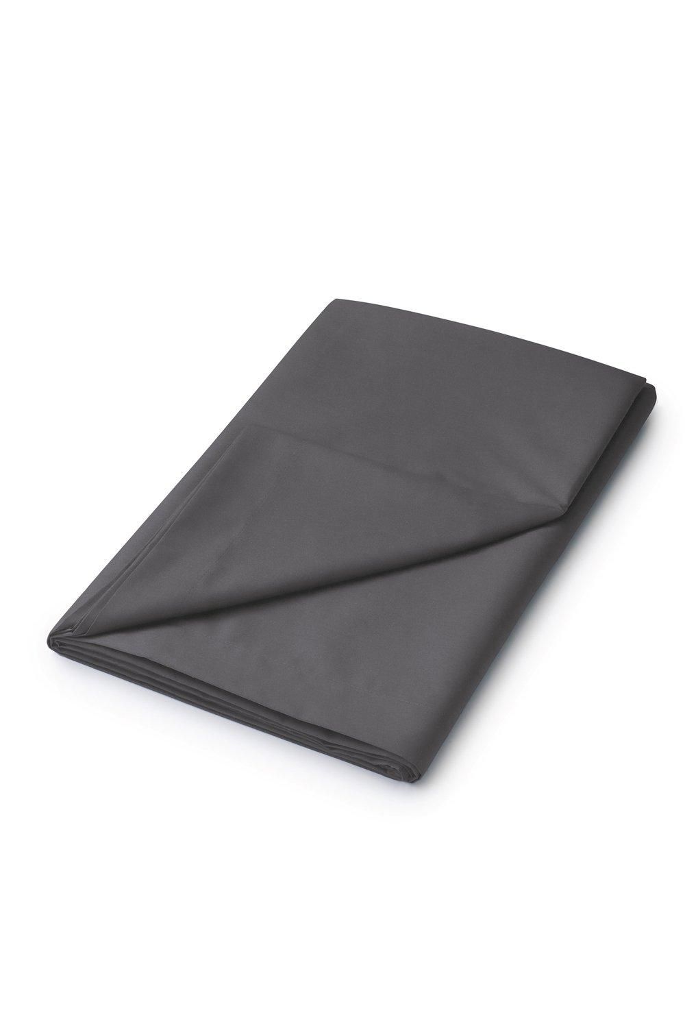 Helena Springfield 'Plain Dye' Polycotton Flat Sheet in Charcoal