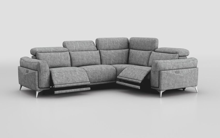 Gattolino 2 Corner 1 Power Sofa with Manual Head Tilt