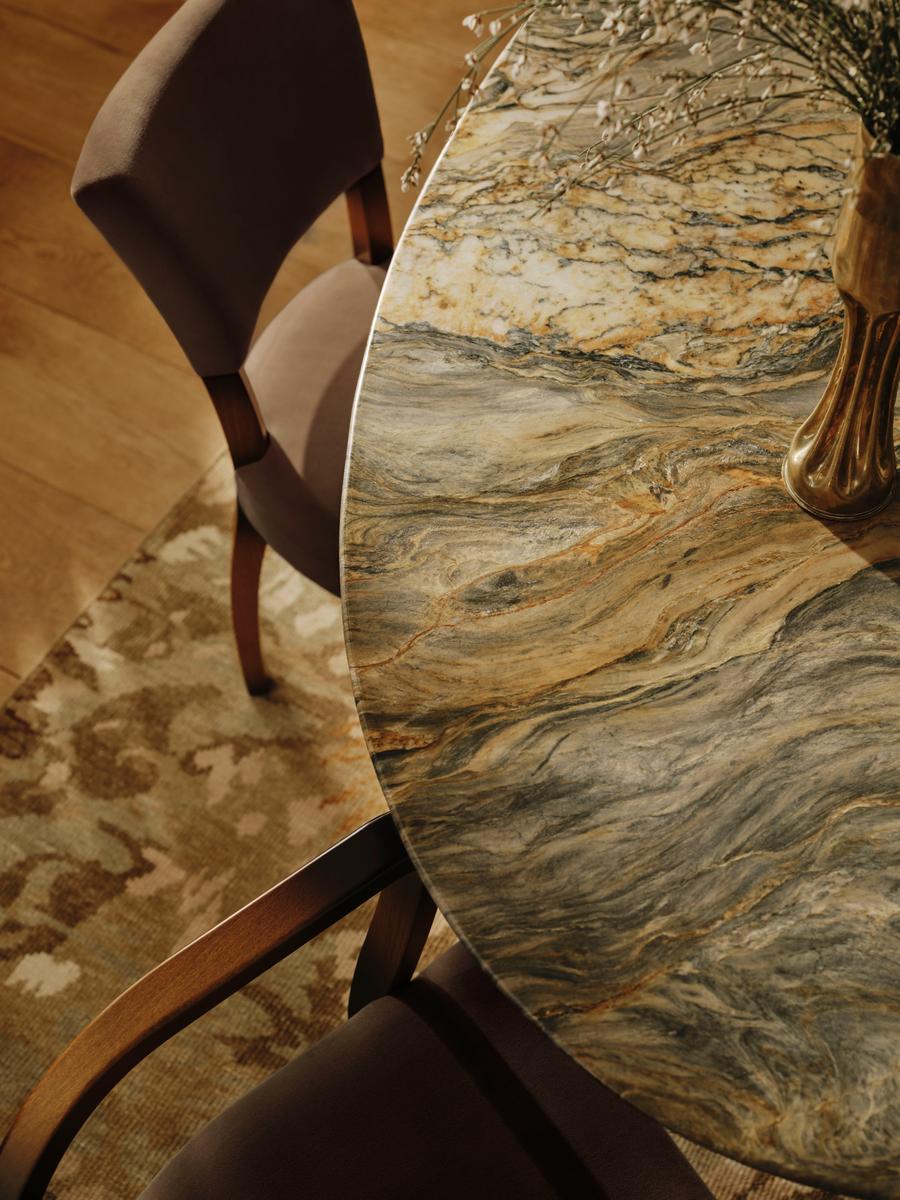 Murcell Oval Dining Table, Blue Quartzite