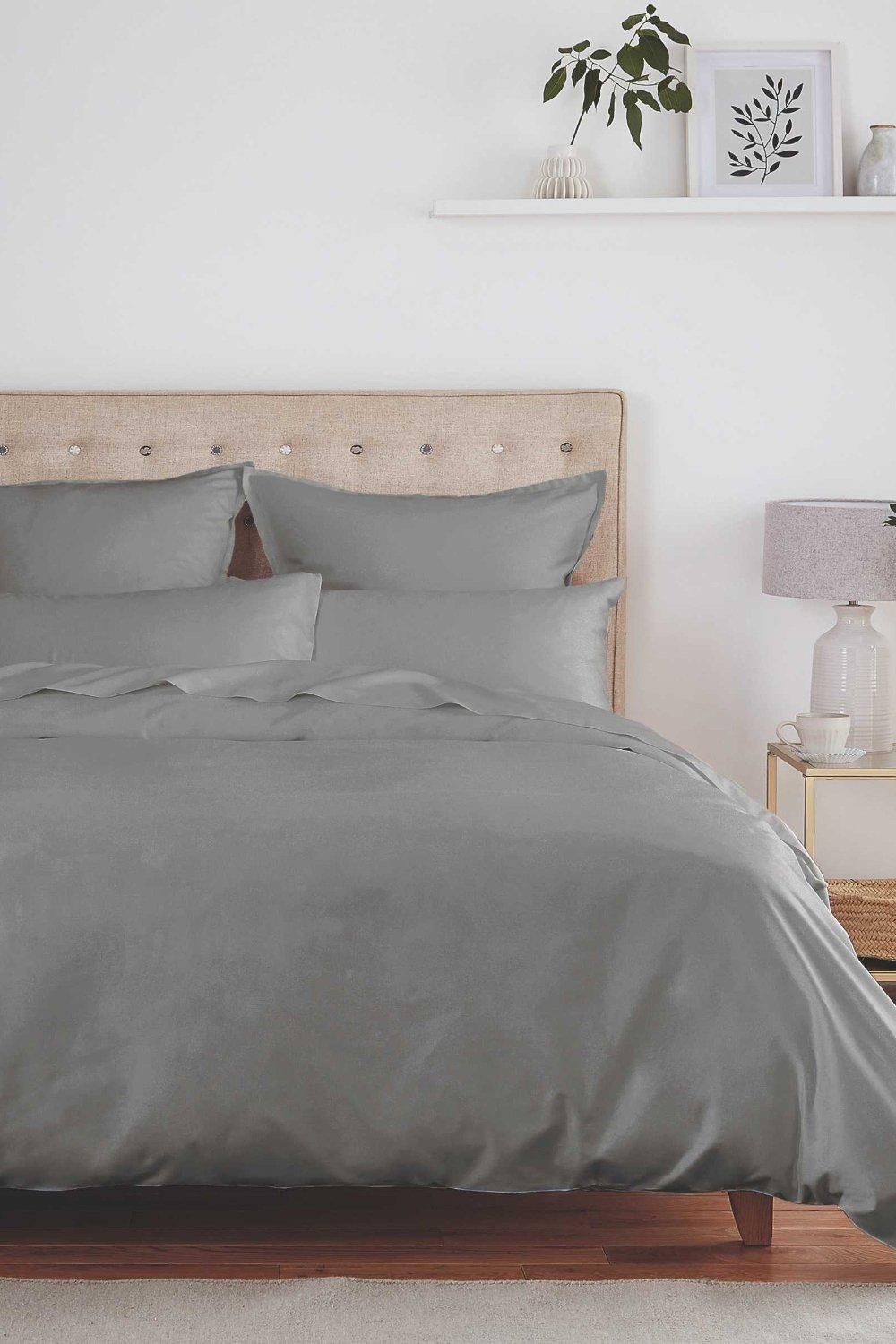 Murmur ' 500TC Plain Dye' Duvet Cover in Dark Grey
