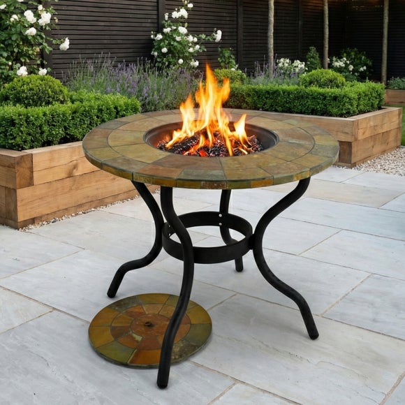Bayfield Patio Table Firepit 89cm