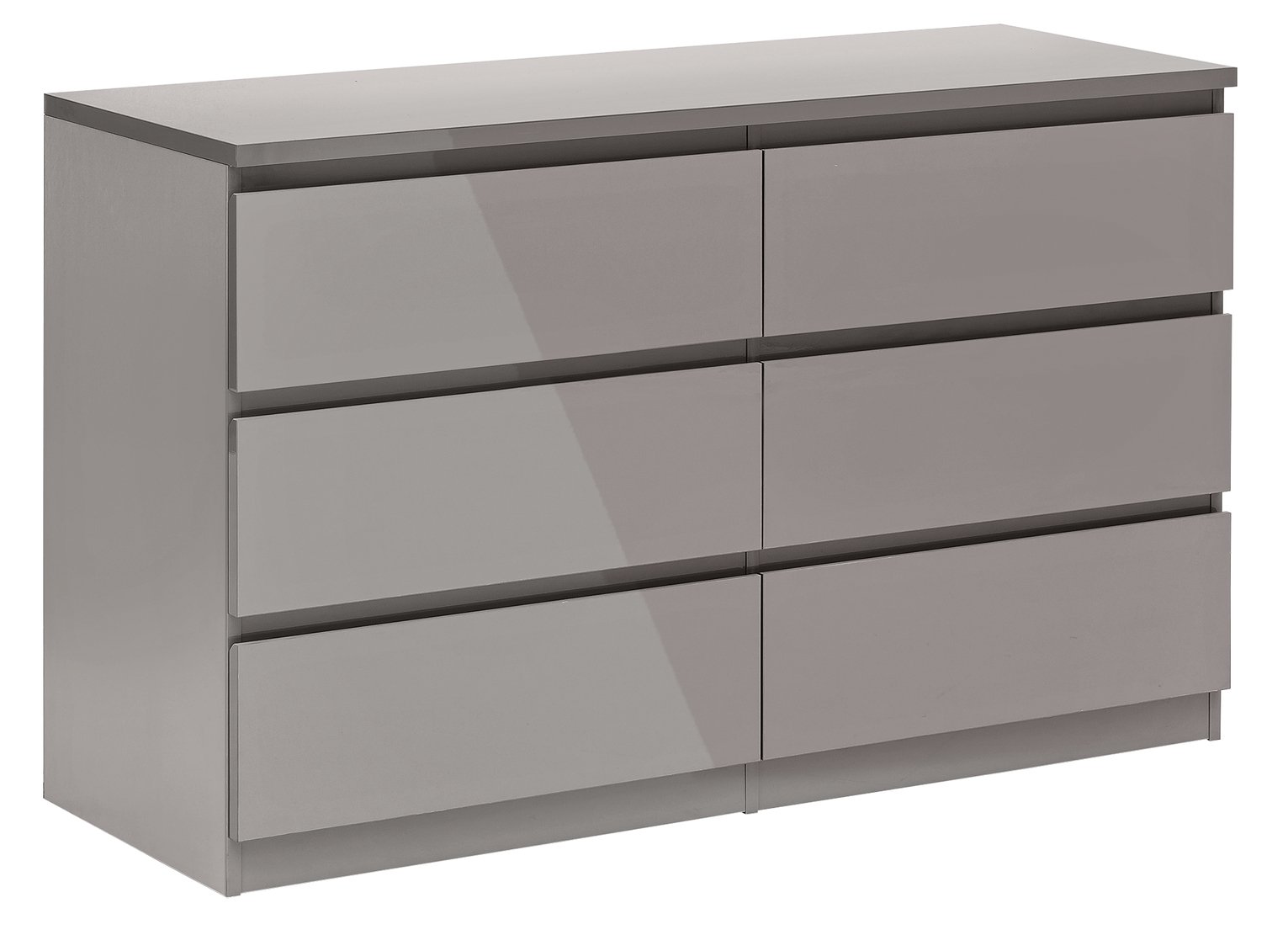 Habitat Jenson Gloss 3+3 Drawer Chest  - Grey