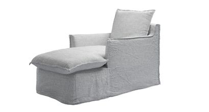 Isaac Chaise Armchair in Frost Highland Tweed