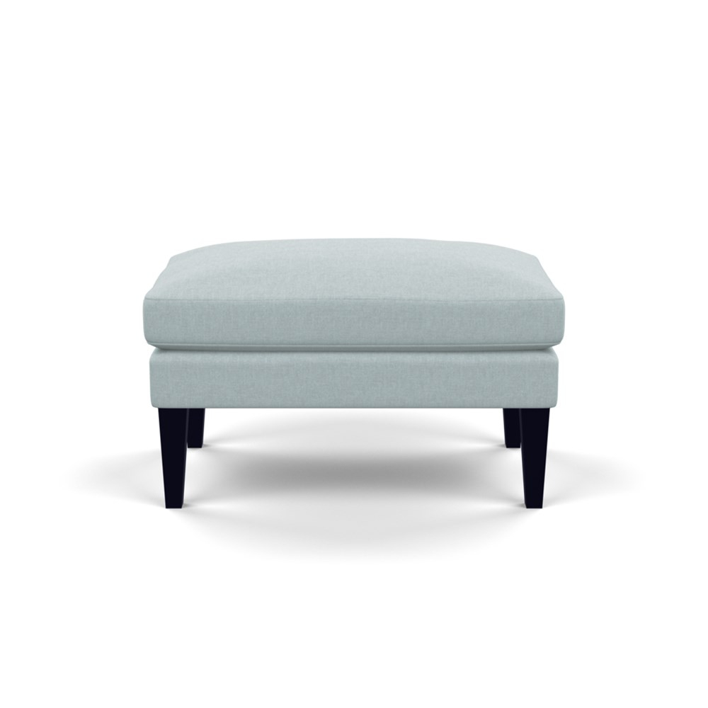 Heal's Wallis Ottoman Brushed Cotton Mist Black Feet