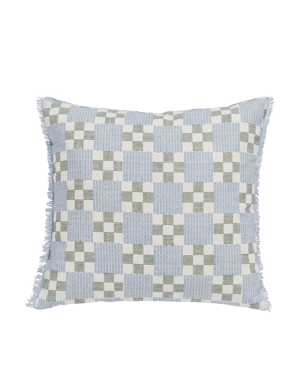 Joules Cotton Linen Riviera Cushion Blue Mix