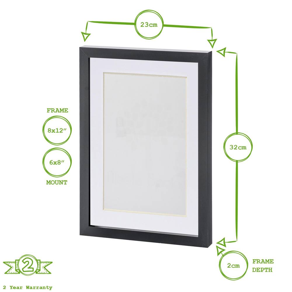 Nicola Spring Photo Frame with A5 Mount - A4 (8" x 12") - White Mount 3